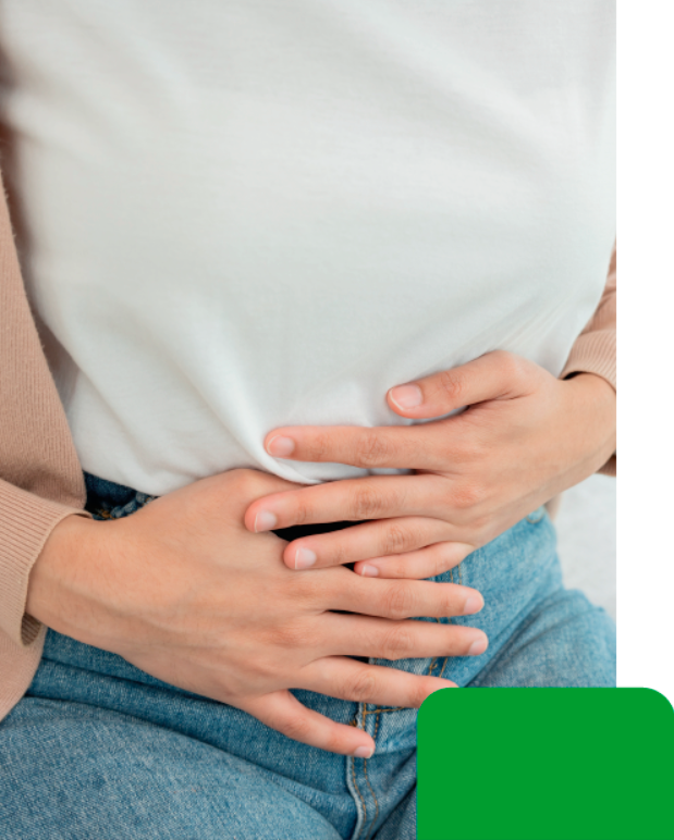 Persona con dolor de estómago